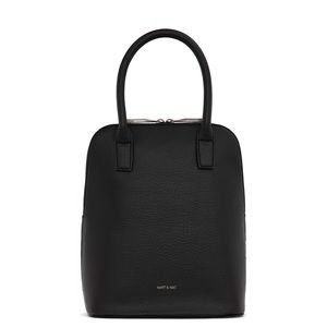 Matt & Nat Mala Vegan Leather Satchel Tote with Crossbody Strap Black